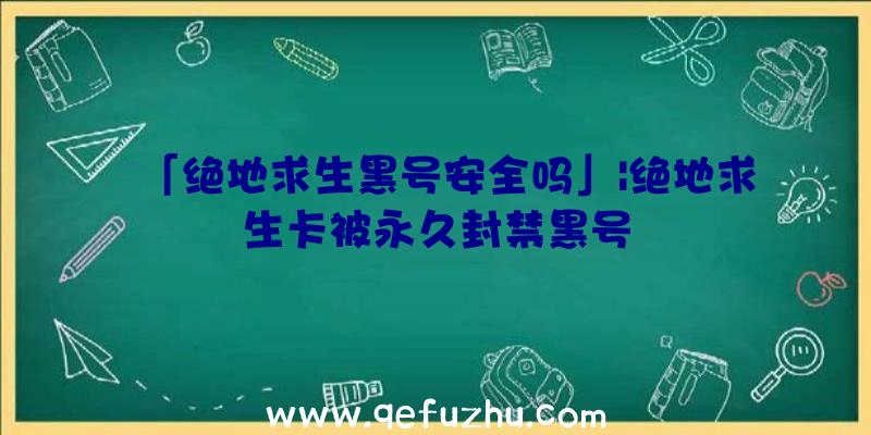 「绝地求生黑号安全吗」|绝地求生卡被永久封禁黑号